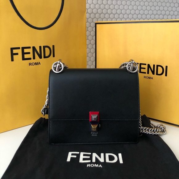Authentic Fendi Kan I Leather bag